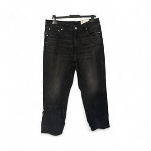 NWT American Eagle Women’s  Dark Wash Relaxed Jeans with distressing